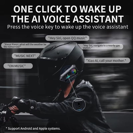 Y10/Y12Pro/Y21 Helmet Bluetooth Earphones Waterproof Noise Reduction Motorcycle Earphones Soft Mac Helmet Earphones