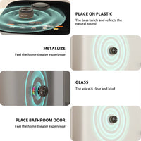 Bone Conduction Wireless Speaker Portable with Magnetic Adsorption Function BT Speaker Neon Light Waterproof Music Player