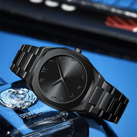 Modern Minimalist Personality Creative All-Black Men'S Watch Arabic Digital Sports Leisure Alloy Men'S Watch Unique Design Watch
