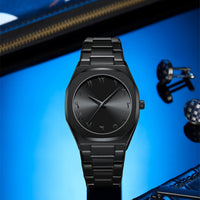 Modern Minimalist Personality Creative All-Black Men'S Watch Arabic Digital Sports Leisure Alloy Men'S Watch Unique Design Watch