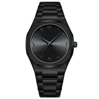 Modern Minimalist Personality Creative All-Black Men'S Watch Arabic Digital Sports Leisure Alloy Men'S Watch Unique Design Watch