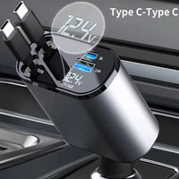 USB-C Retractable Car Charger