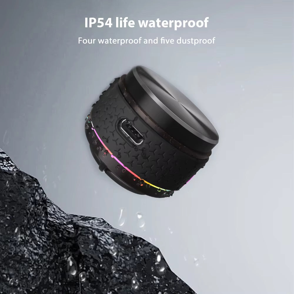 Bone Conduction Wireless Speaker Portable with Magnetic Adsorption Function BT Speaker Neon Light Waterproof Music Player